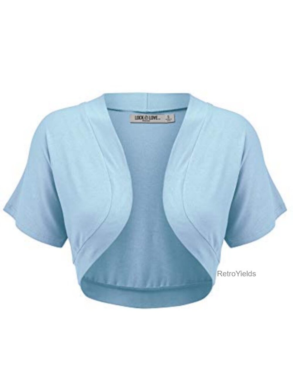 Lightweight Open Front Short Sleeve Bolero Shrug Stretch Pull On